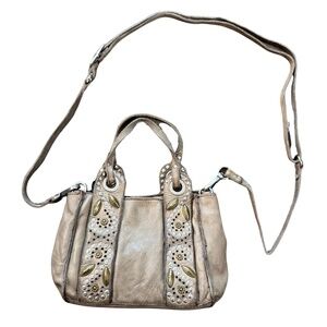 Beige Studded Campomaggi HandBag